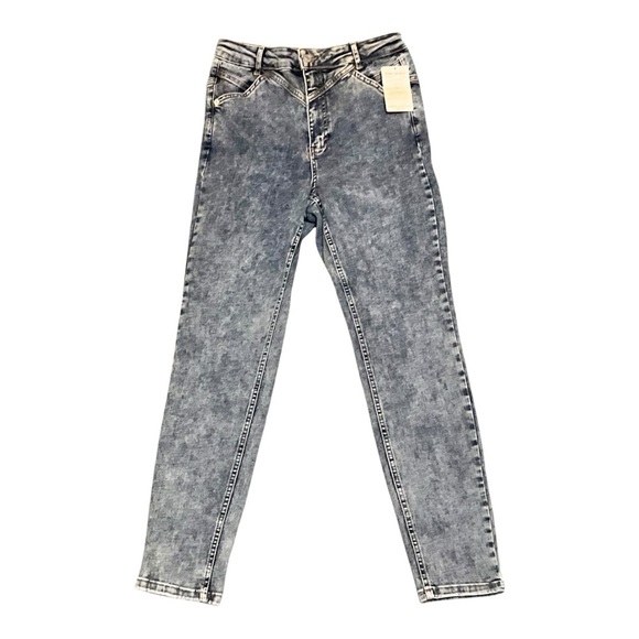 Free People Riley Light Acid Washed Seamed Jeans - Picture 2 of 16